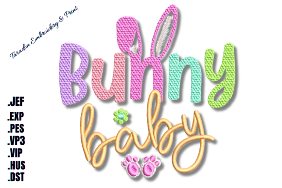 A Designer's Look at the Cute Bunny Baby Embroidery