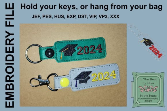 A Review of the 2024 Graduation Key Fob Embroidery Design