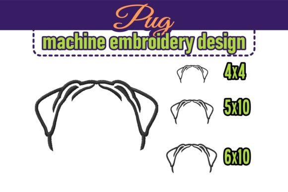 Adorable Pug Dog Ears Embroidery Design Review