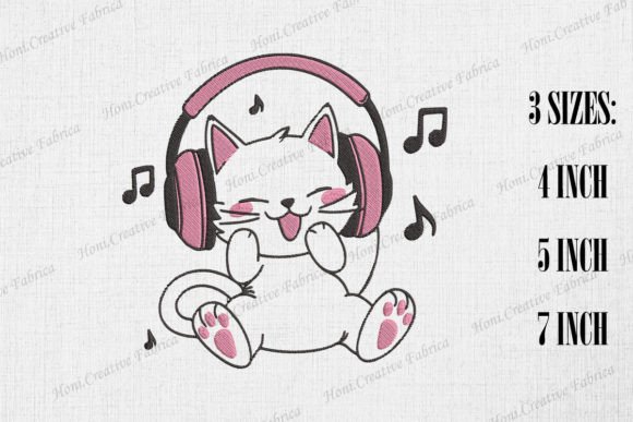 Cute Cat Loves Music: A Sweet Design for Personalized Gifts