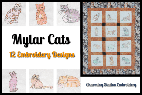 Mylar Cats Embroidery: A Sparkling Addition to Your Projects