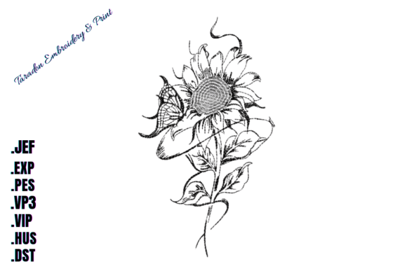 Sunflower Butterfly Sketch: A Craft Fair Star