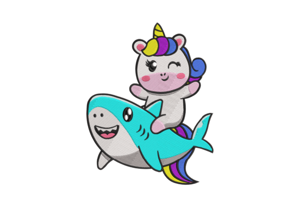 Why This Unicorn Shark Embroidery Design Works for Apparel